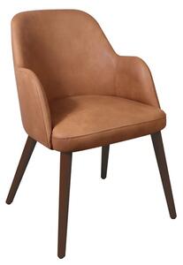 Avelay Faux Leather Armchair In Vintage Cognac