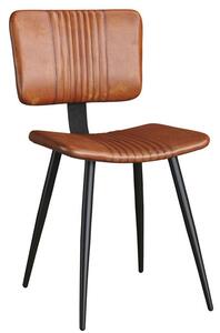 Oundle Genuine Leather Dining Chair In Bruicato