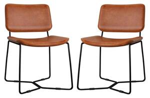 Pensford Bruicato Genuine Leather Dining Chairs In Pair