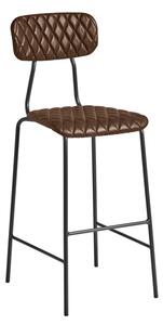 Kelso Faux Leather Bar Stool In Vintage Brown