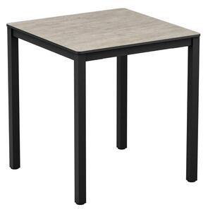 Extro Square 79cm Wooden Dining Table In Textured Cement