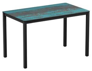 Extro Rectangular Wooden Dining Table In Vintage Teal