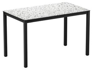 Extro Rectangular Wooden Dining Table In Mixed Terrazzo