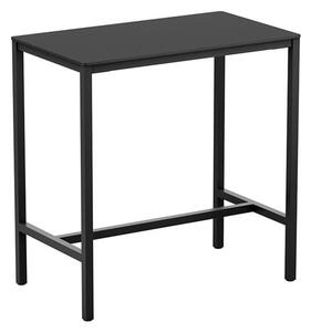 Extro Rectangular Wooden Bar Table In Black