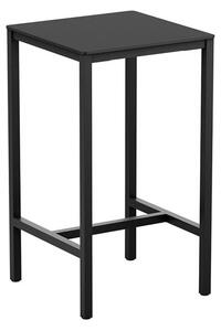 Extro Square 60cm Wooden Bar Table In Black