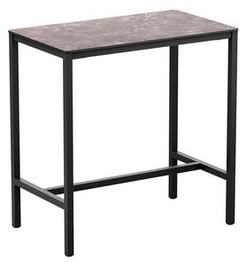 Extro Rectangular Wooden Bar Table In Marble Effect