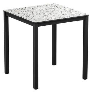 Extro Square 60cm Wooden Dining Table In Mixed Terrazzo