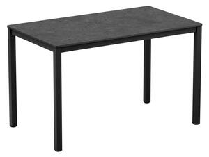 Extro Rectangular Wooden Dining Table In Metallic Anthracite