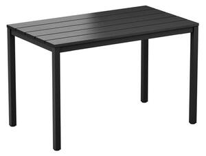 Etax Rectangular 119cm Wooden Dining Table In Black