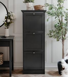 Votex Wooden Shoe Storage Cabinet With 3 Doors In Anthracite