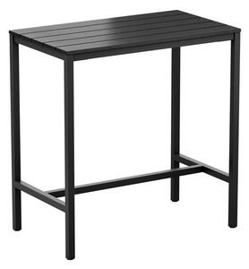 Etax Rectangular 119cm Wooden Bar Table In Black