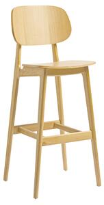 Romney Wooden Bar Stool In Natural Oak