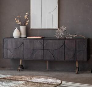 Blackfoot Mango Wood Sideboard With 4 Doors In Brown