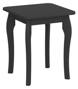 Braque Wooden Dressing Table Stool In Black