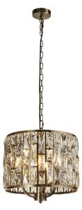 Bijou Champagne Glass Ceiling Pendant Light In Antique Brass