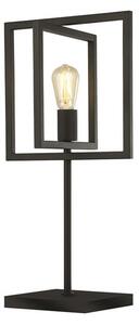 Plaza Square Metal Table Lamp In Matt Black