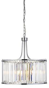 Victoria 5 Light Clear Crystal Pendant Light In Chrome