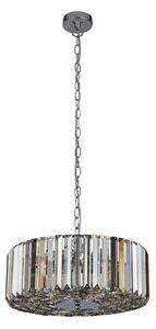 Chapeau 5 Light Crystal Glass Pendant Flush Light In Chrome