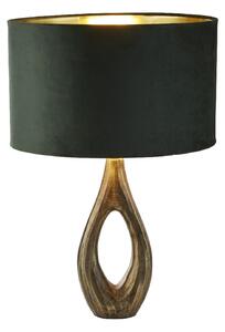 Bucklow Green Shade Lamp Table With Brass Base