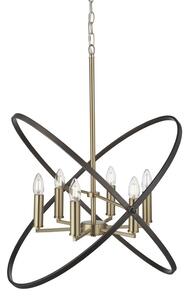 Hoopla 6 Light Ceiling Pendant Light In Bronze