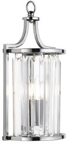 Victoria Clear Crystal Wall Light In Chrome