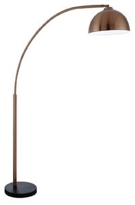 Giraffe Dome Shade Floor Lamp With Black Marble Base In Copper