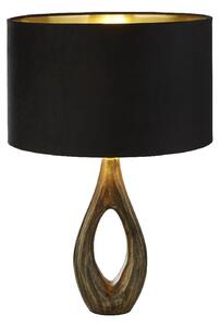 Bucklow Black Shade Lamp Table With Brass Base