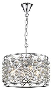 Brent 4 Light Crystal Droplets Pendant Light In Chrome