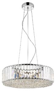 Belgravia 5 Light Clear Crystal Pendant Light In Chrome