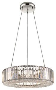 Belgravia 6 Light Clear Crystal Pendant Light In Chrome