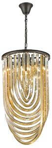 Chelsea 3 Light Champagne Crystal Pendant Light In Black