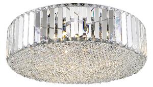 Belgravia Clear Crystal Flush Fitting Light In Chrome