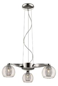 Cannonbury 3 Light Clear Glass Shade Pendant Light In Chrome