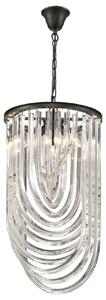 Chelsea 3 Light Clear Crystal Pendant Light In Black