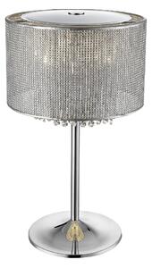 Palace 4 Light Crystal Droplet Table Lamp In Chrome Sliver