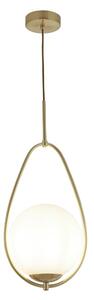 Avalon Opal Glass Ceiling Pendant Light In Gold