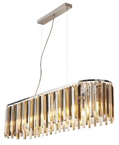 Clarrisa 8 Light Crystal Drops Pendant Light In Chrome