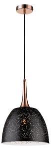 Holborn Matt Black Shade Pendant Light Small In Copper