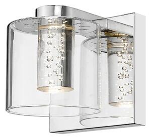 Evita Clear Glass Shape Wall Light In Chrome