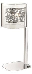 Holland Clear Glass Table Lamp In Chrome