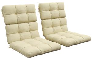 Outsunny Cushion Refresh: Beige Seat & Backrest Set for Patio Chair Comfort Aosom UK