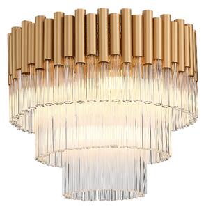 Harrogate Hanging Crystal Shade Flush Light Small In Matt Gold