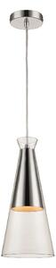 Kentish Clear Shade Pendant Light In Chrome