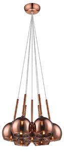 Plumstead 7 Light Glass Shade Pendant Light In Copper