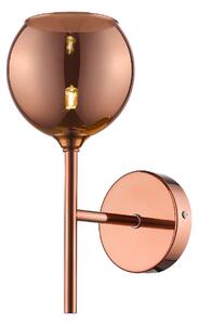 Plumstead Glass Shade Wall Light In Copper