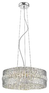 Rosalin 7 Light Glitzy Crystal Pendant Light In Chrome