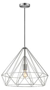 Merton Metal Pendant Light Large In Satin Nickel