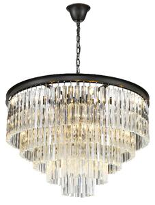 Richmond Hanging Crystal Pendant Light In Black