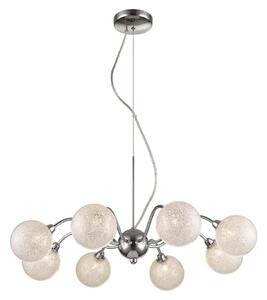 Wimbledon 8 Light Crystal Shade Pendant Light In Chrome