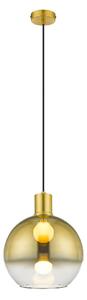 Roundhay Smoked Glass Shade Bar Pendant Light In Gold